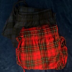 Nautica Red and Black Plaid Pajama Pants